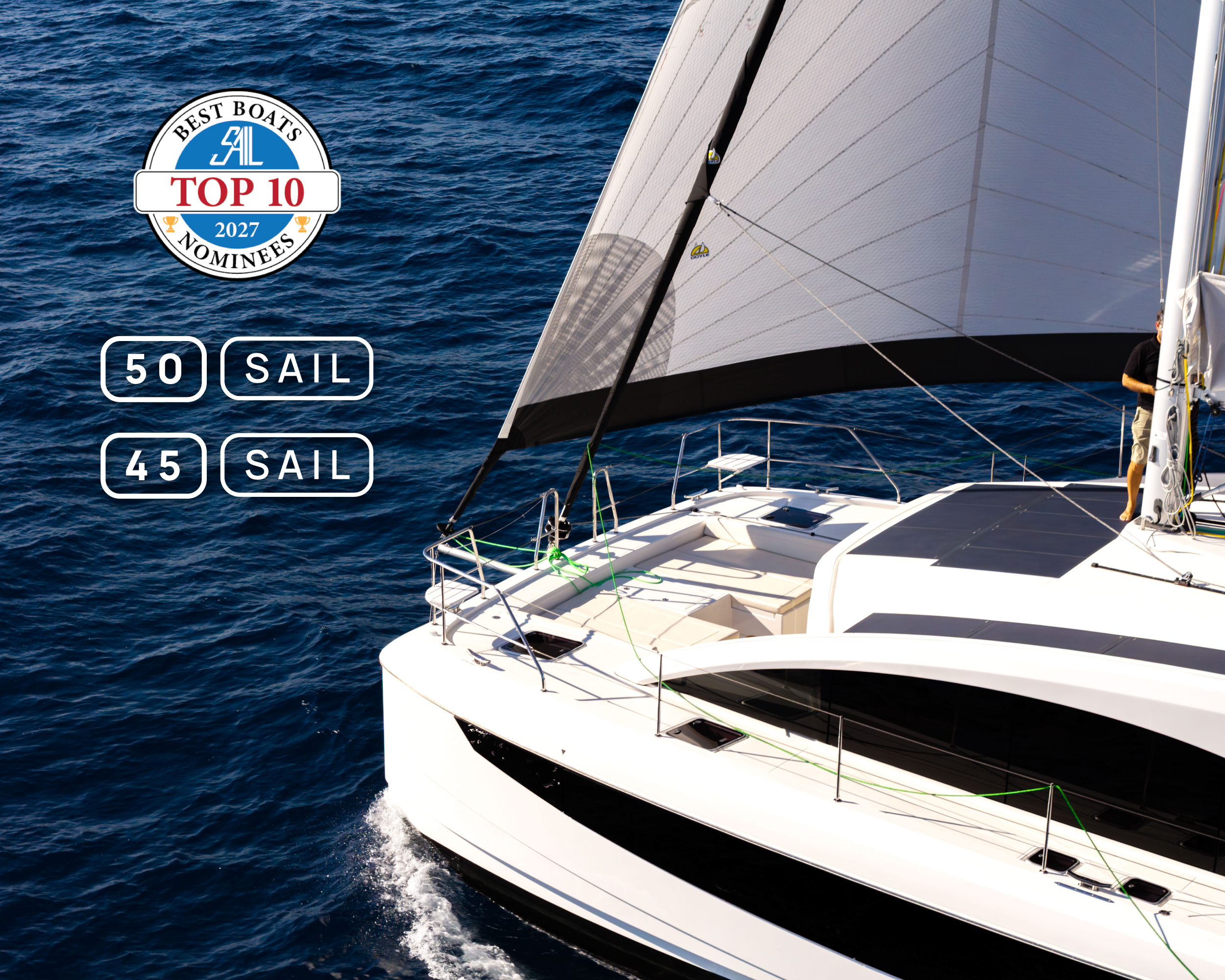 Aquila 45 Sail ve Aquila 50 Sail, SAIL Top 10 Best Boats 2027 Ödülüne Aday Gösterildi